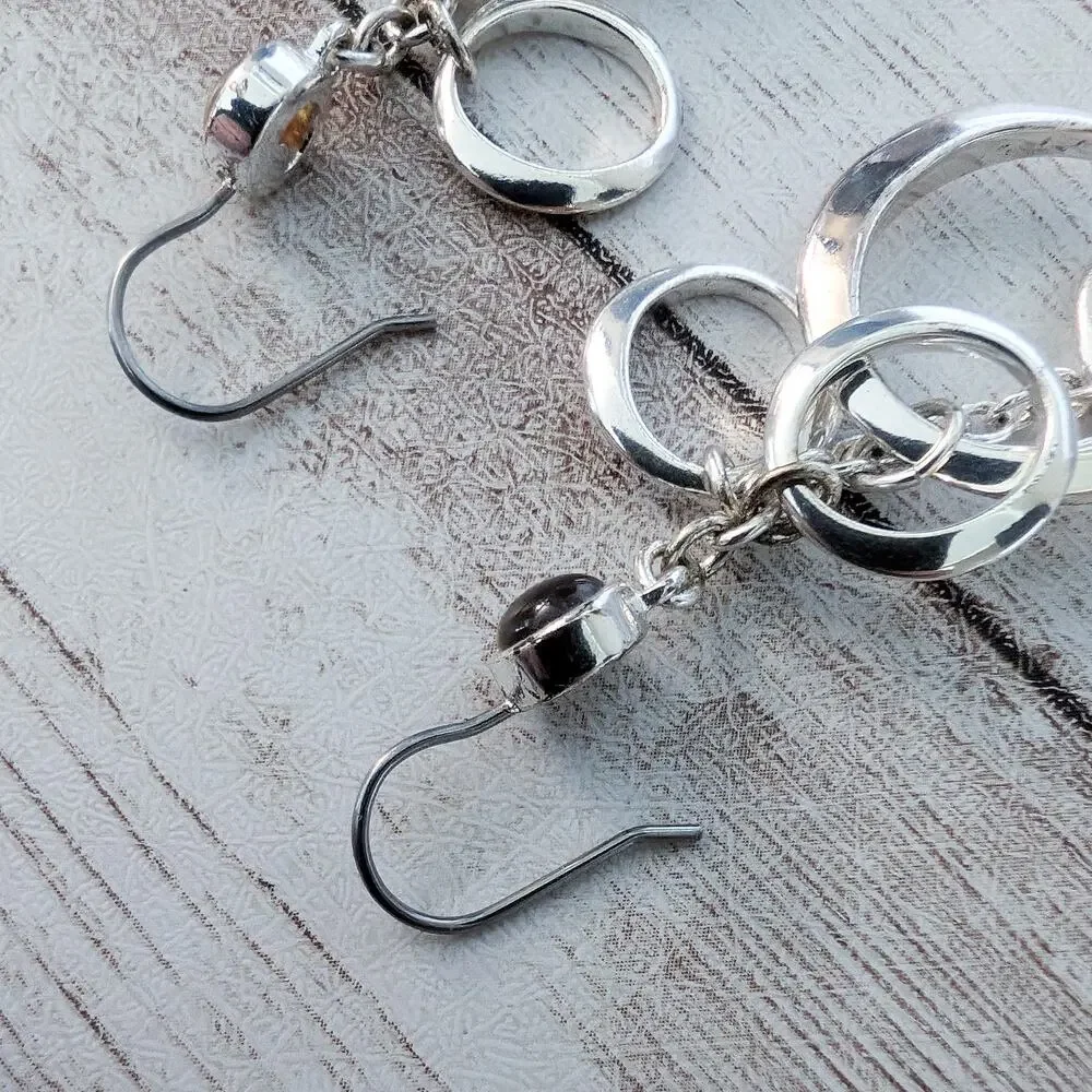 Marvella Earrings Silver Tone Dangle Earrings for Pierced Ears